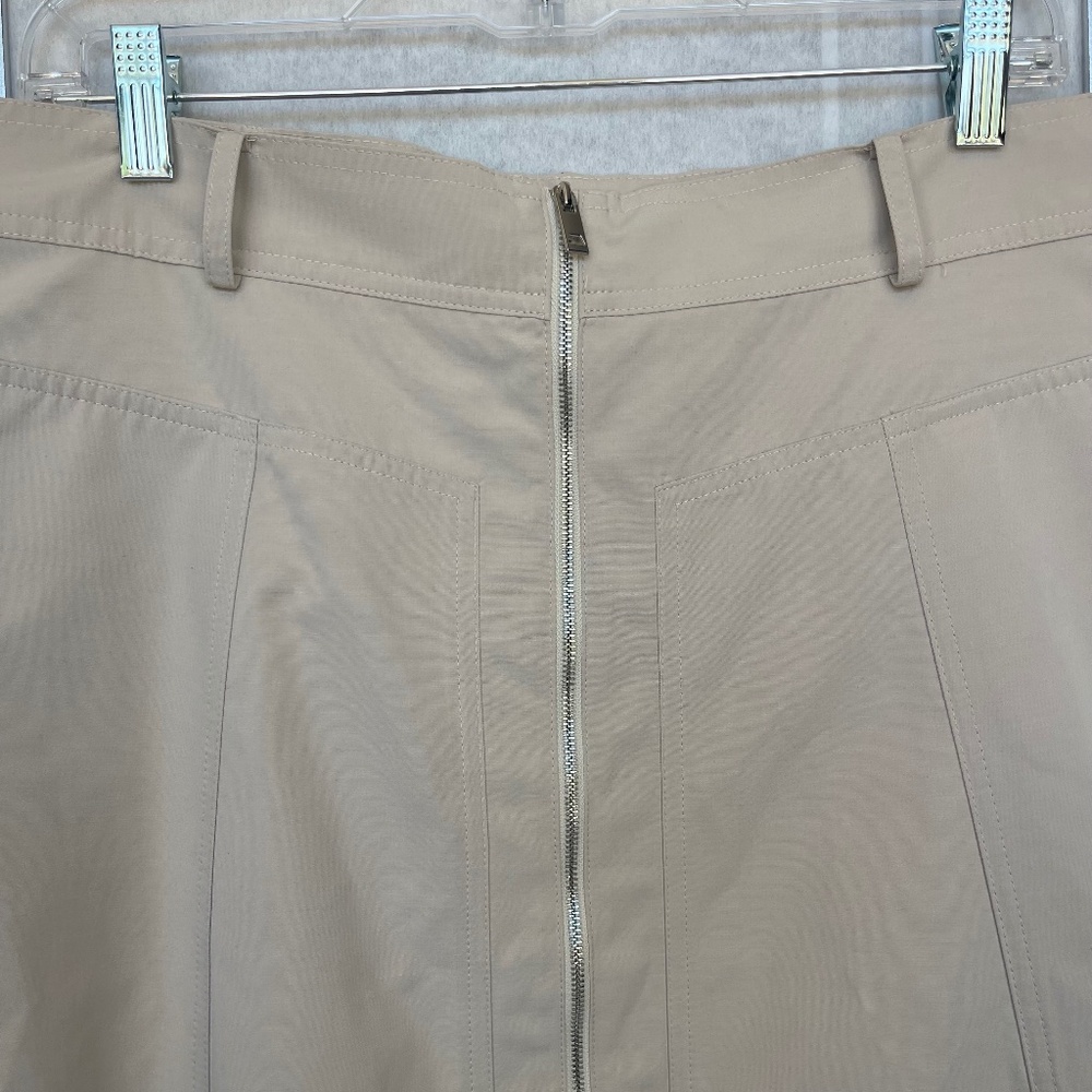NWT Zara Front Zip Midi Skirt sz XL - Picture 2 of 8